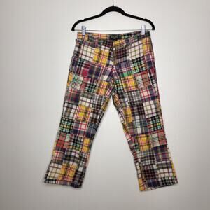 Vintage Polo Jeans Co Ralph Lauren Patch Quilt Capri Pants Bottoms 4 Womens